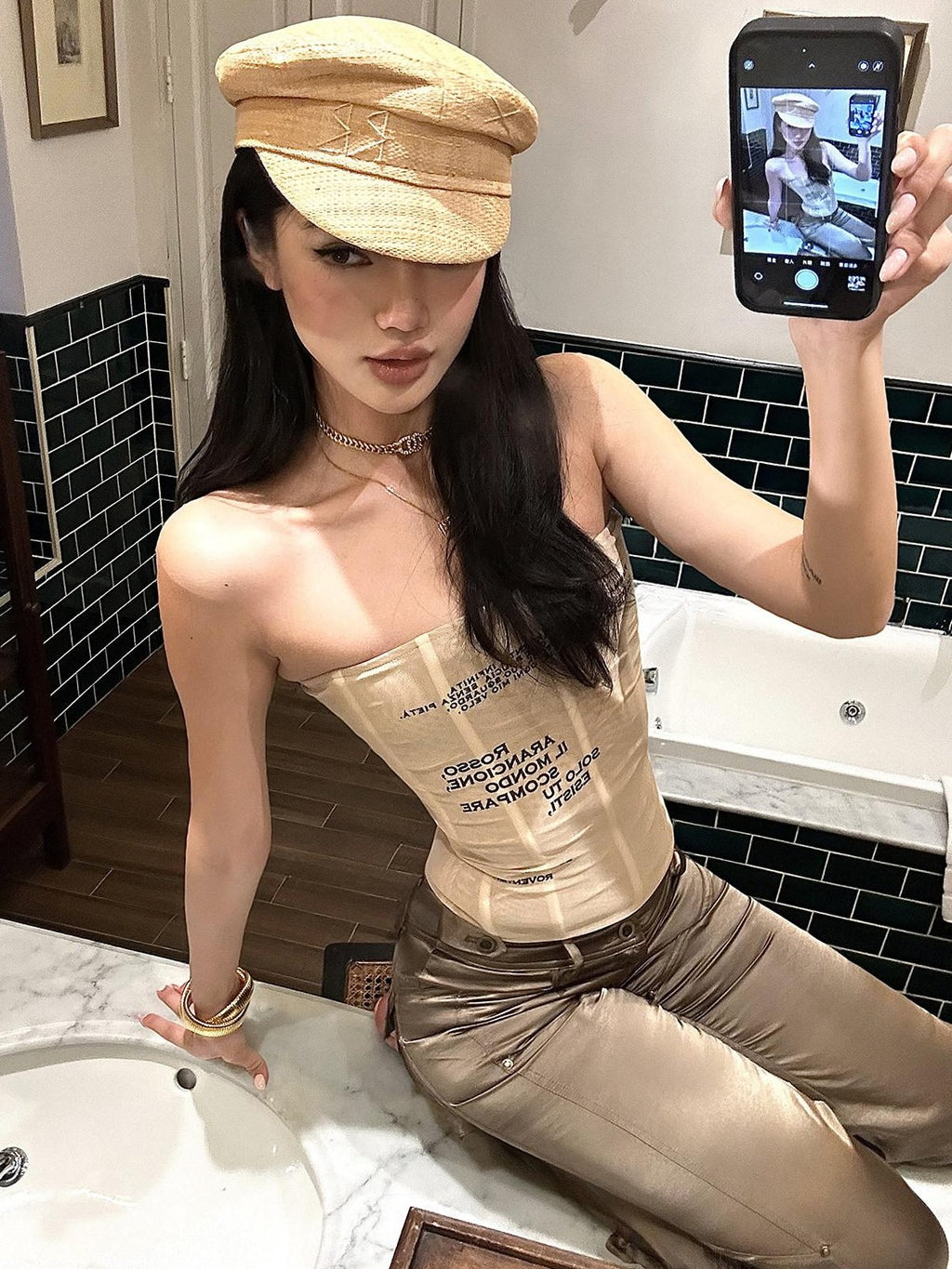 rovente Soft Knit Slim Fit Short Length Original Design Casual Solid Nude Tank Tops