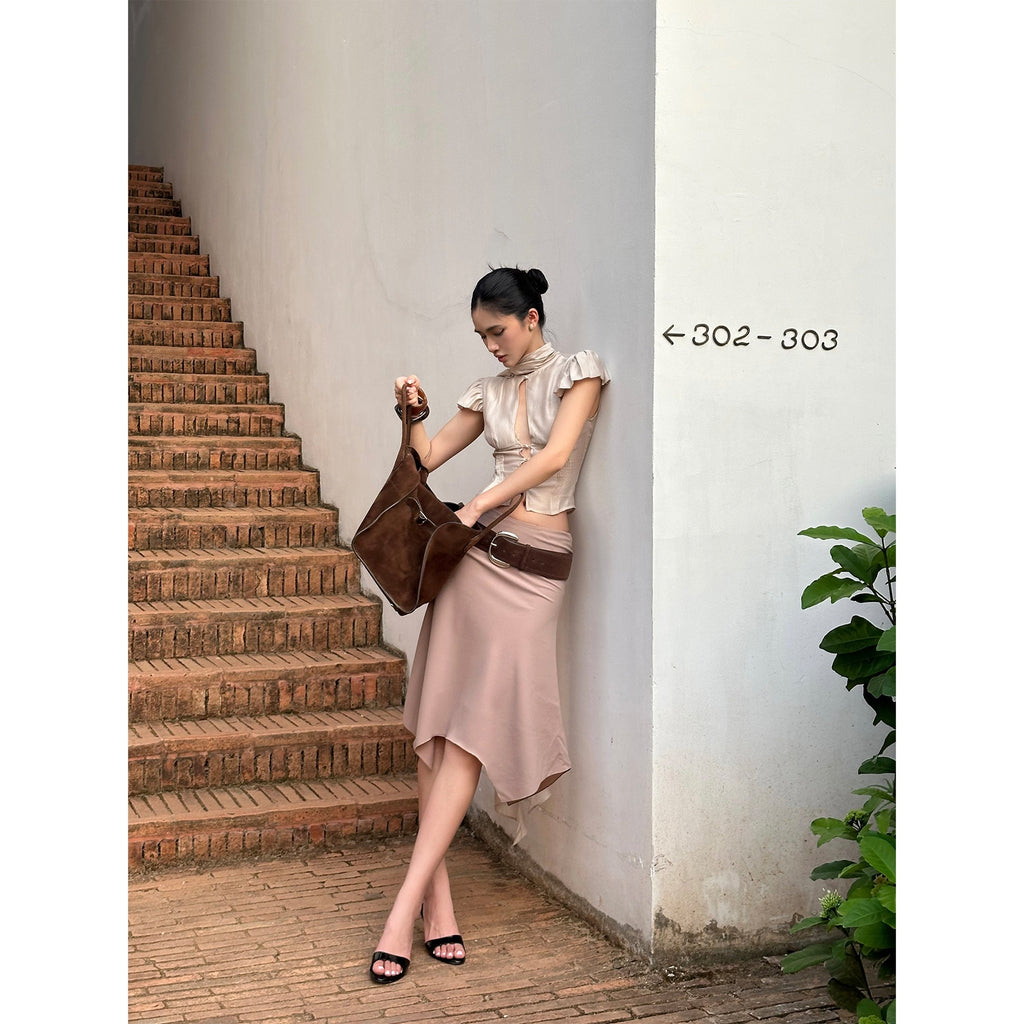 rovente_Lined_Mid_Waist_Slim_Fit_Commuter_Office_Polyester_Deep_Nude_Midi_Skits_MISSTT