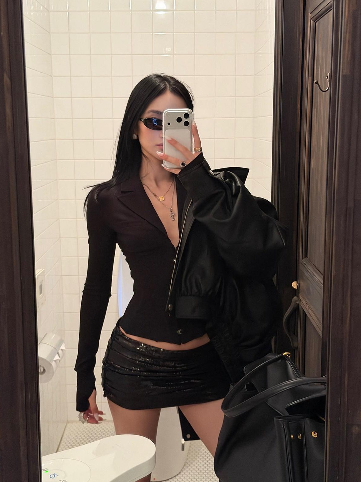 rovente Sexy Sequin Mid Waist Bodycon Pencil Skirt Women Daily Wear Black Mini Skits