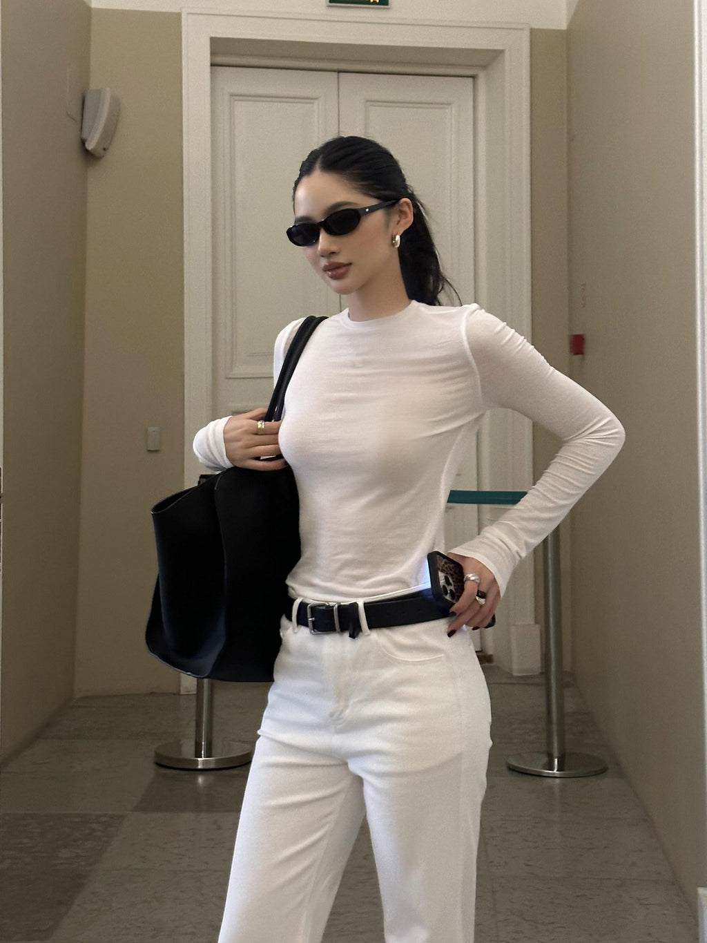 rovente Lyocell Wool Blend Casual Slim Fit Crew Neck Women Knit Long Sleeve T-Shits