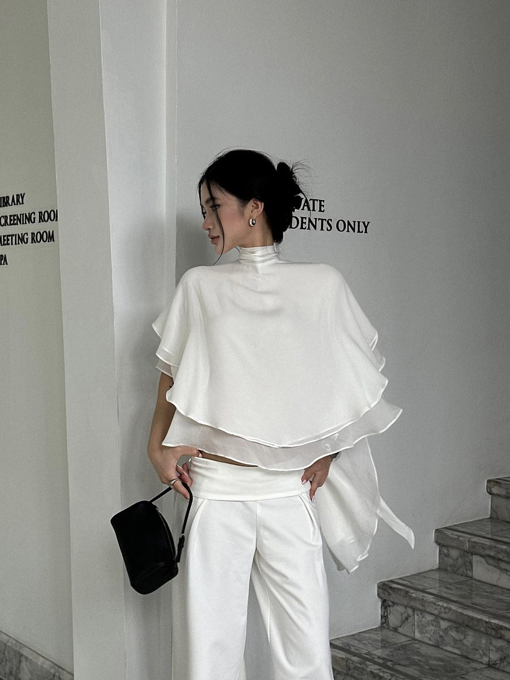 rovente Breathable Loose Ruffle Sleeve Women Lightweight Polyester Shot Sleeve T-Shits