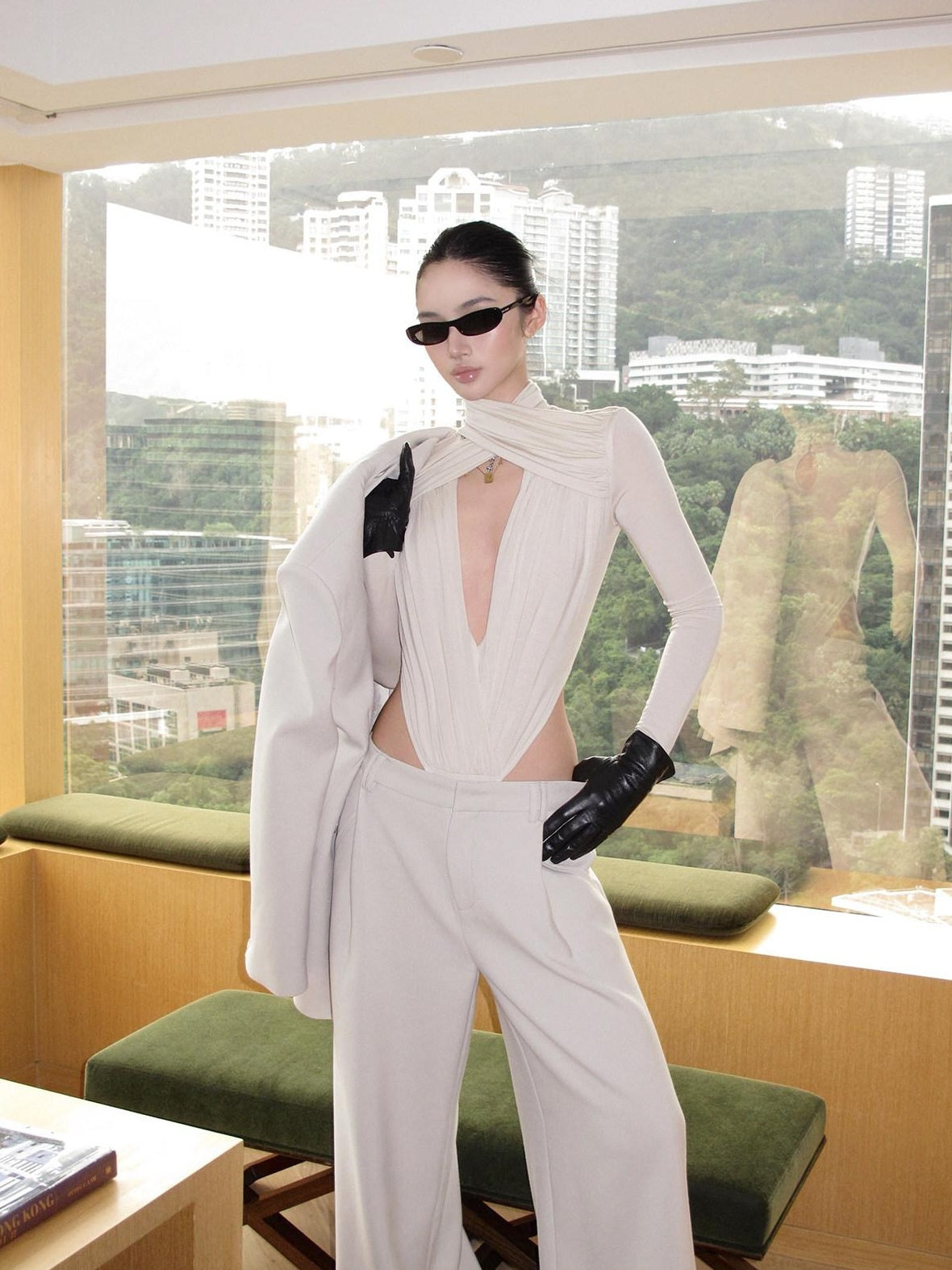 rovente Stretch Slim Fit Knit Casual Women Apricot Pullover Long Sleeve T-Shits