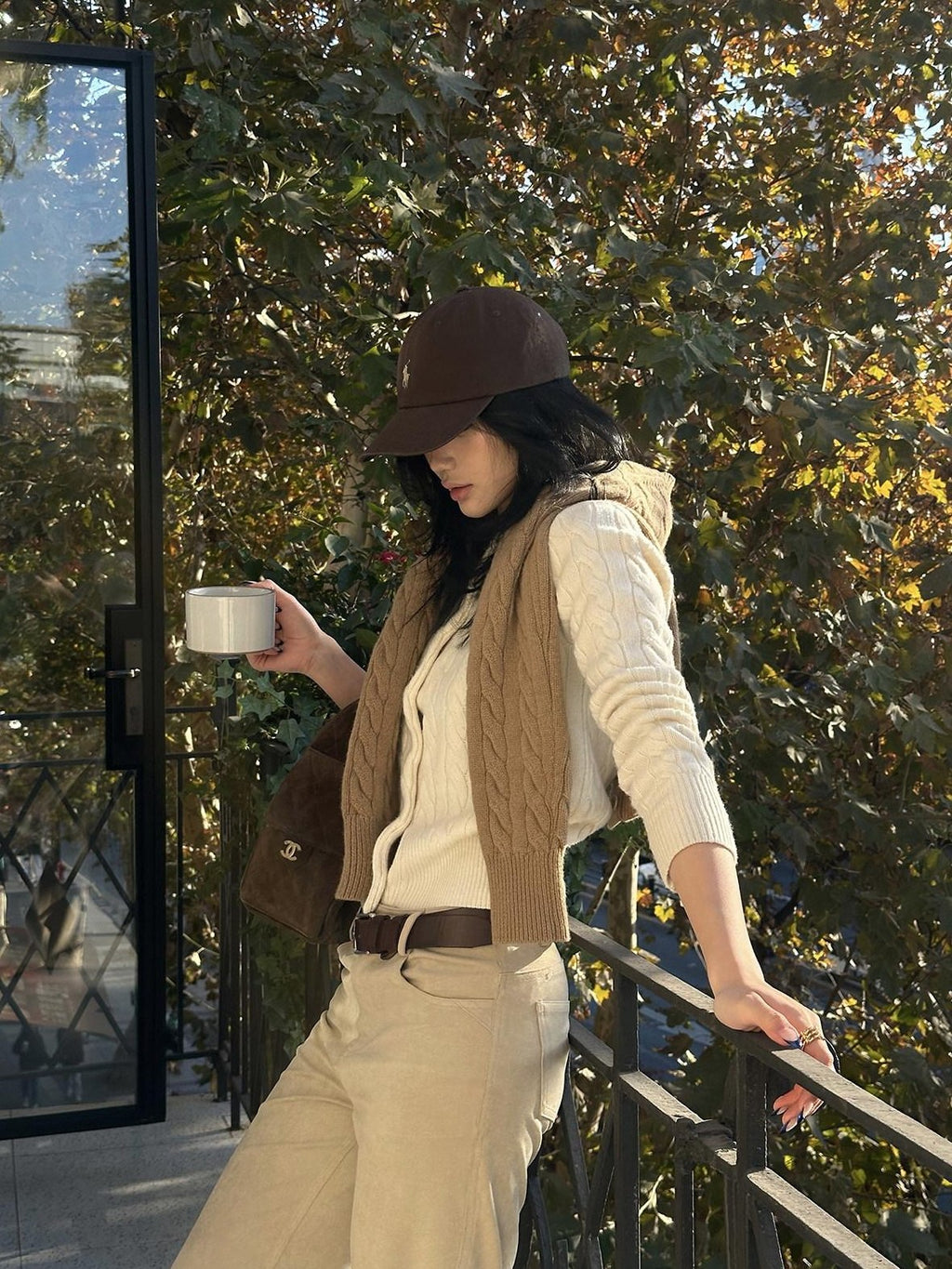 rovente 100 Percent Wool Casual Regular Button Front Women Crewneck Almond Cadigans
