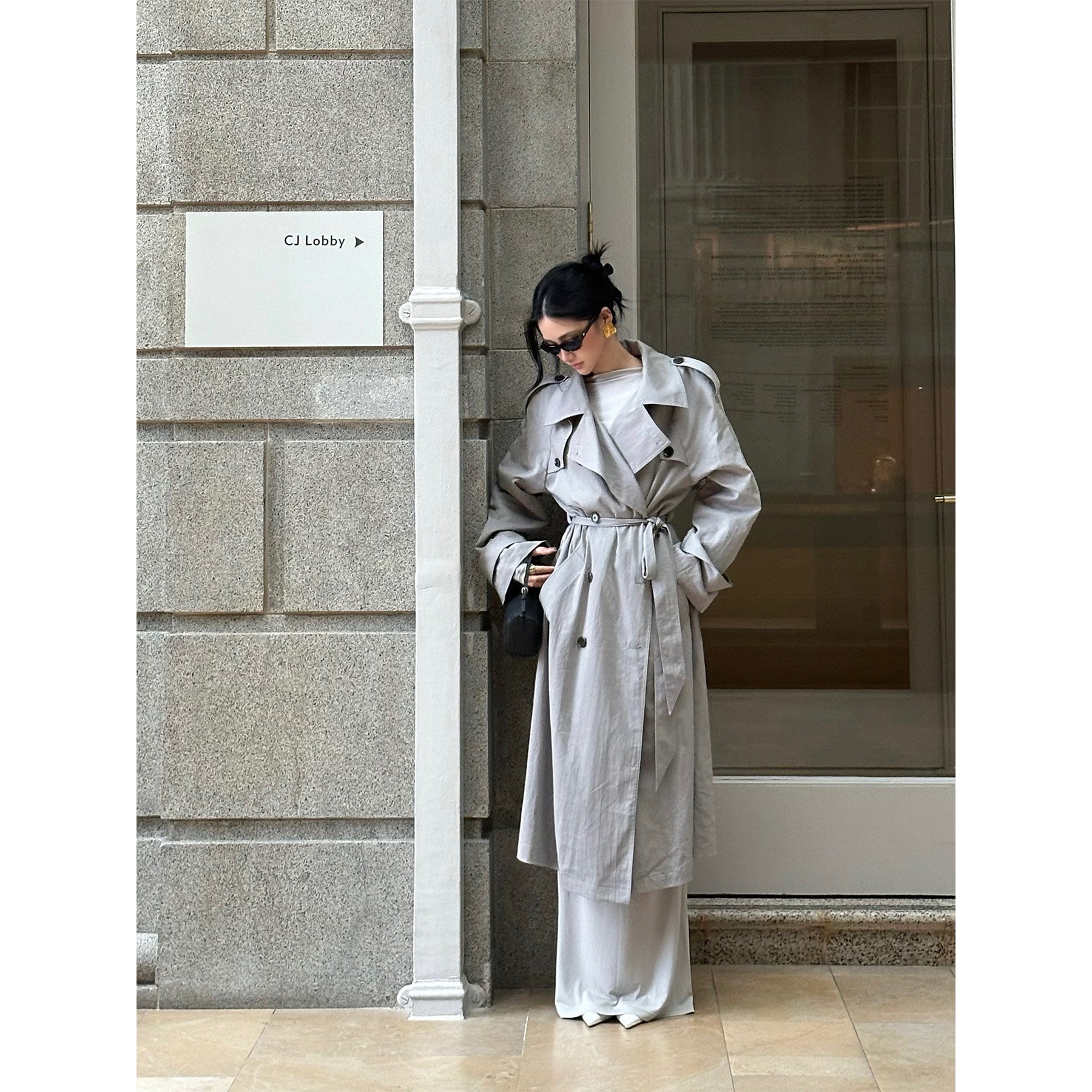 rovente_Light_Gray_Polo_Collar_Single_Breasted_Straight_Commuter_Cotton_Blend_Long_Coats_MISSTT