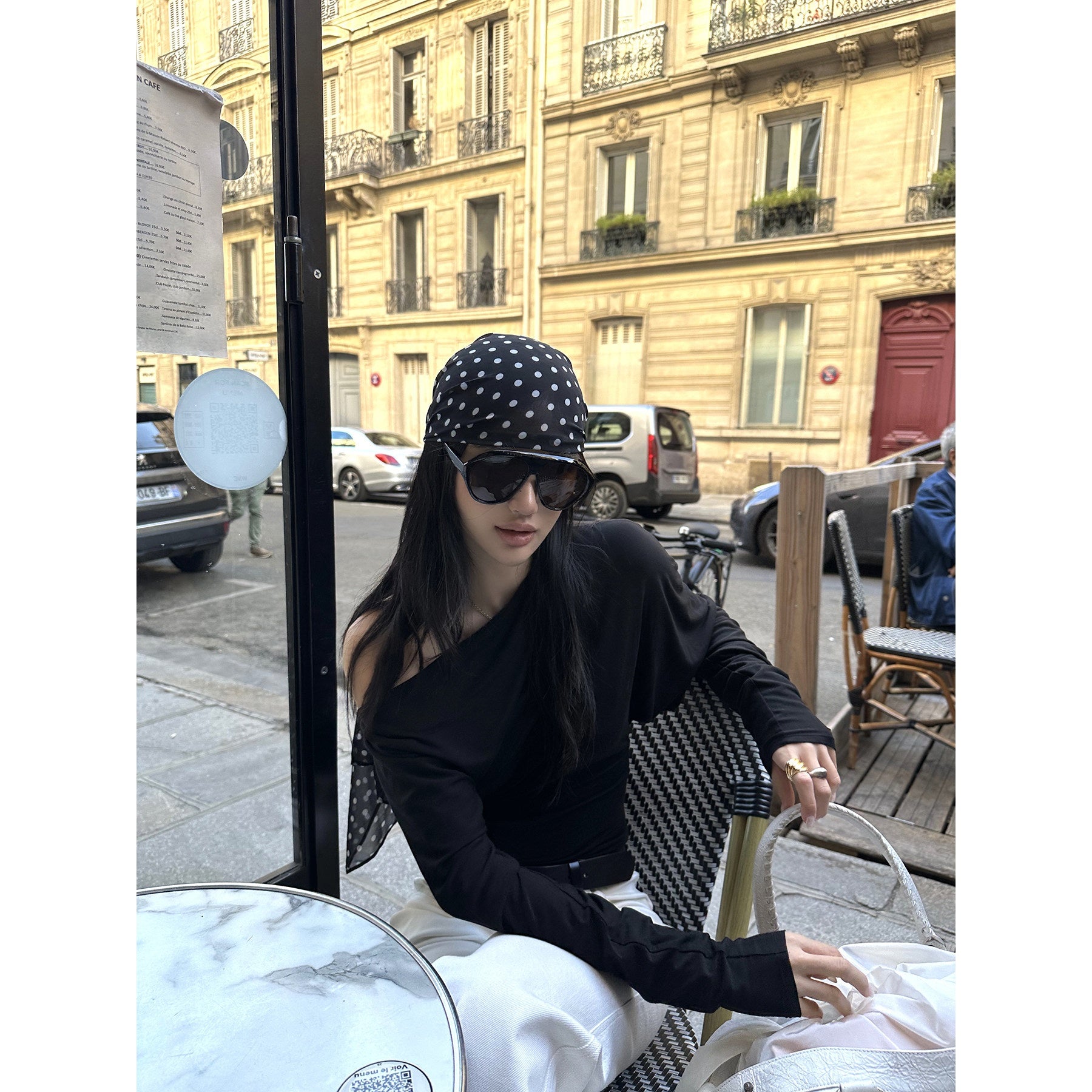rovente_Lyocell_Stretch_Minimal_Loose_Diagonal_Neck_Women_Black_Long_Sleeve_T-Shits_MISSTT