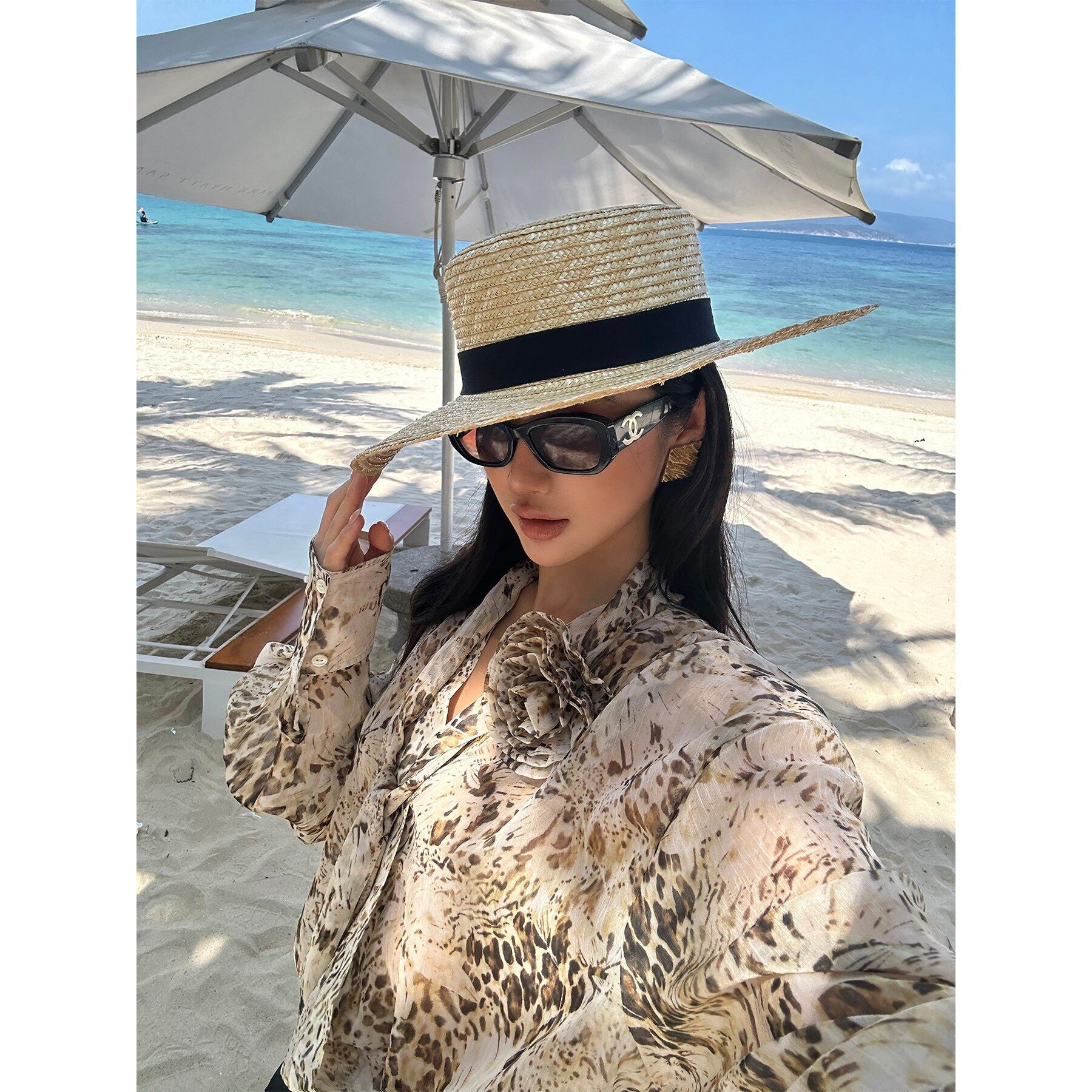 rovente_Cooling_Lightweight_Loose_Tie_Neck_Long_Sleeve_Leopard_Print_Women_Office_Shits_MISSTT