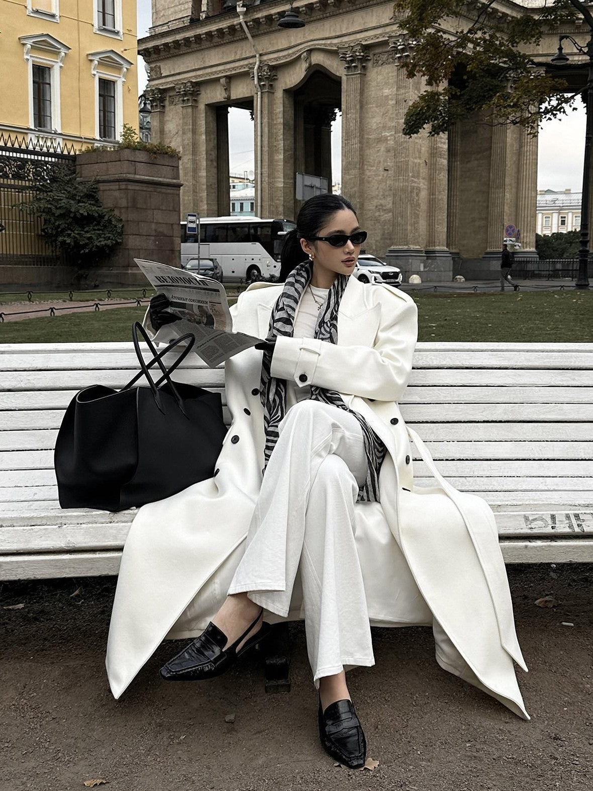 rovente Thick Double Breasted Oversized Long Blazer Lapel Commuter Women Wool Coats